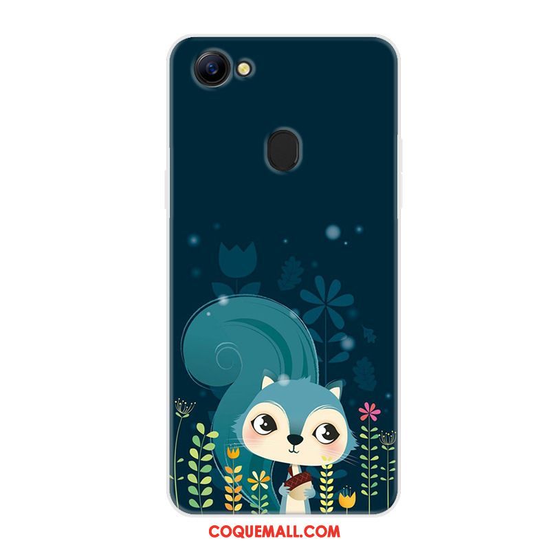 Étui Oppo F7 Bleu Marin Dessin Animé Protection, Coque Oppo F7 Personnalité Fluide Doux