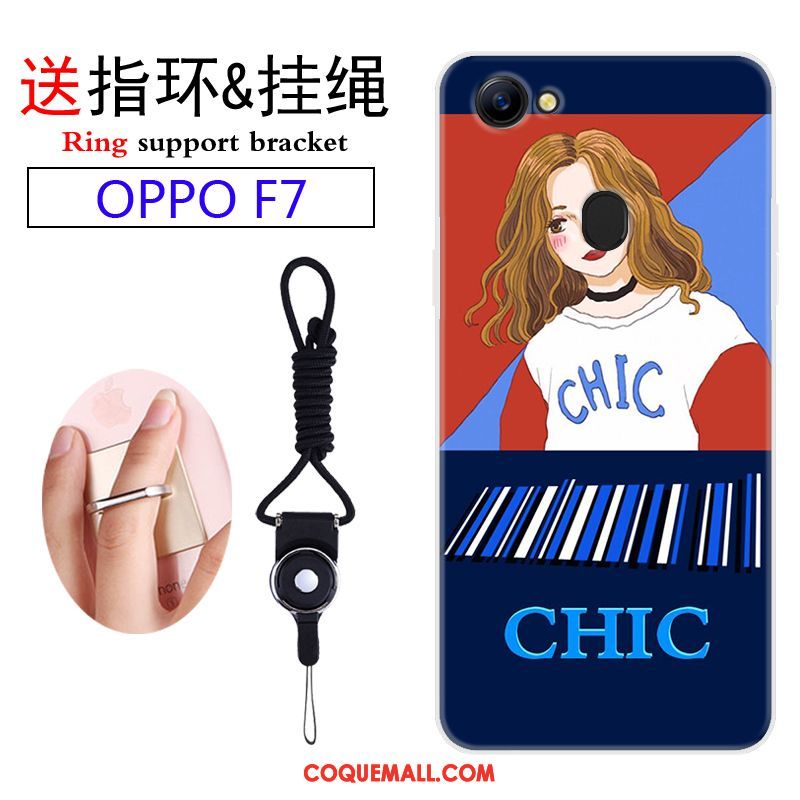 Étui Oppo F7 Dessin Animé Charmant Téléphone Portable, Coque Oppo F7 Ornements Suspendus Incassable