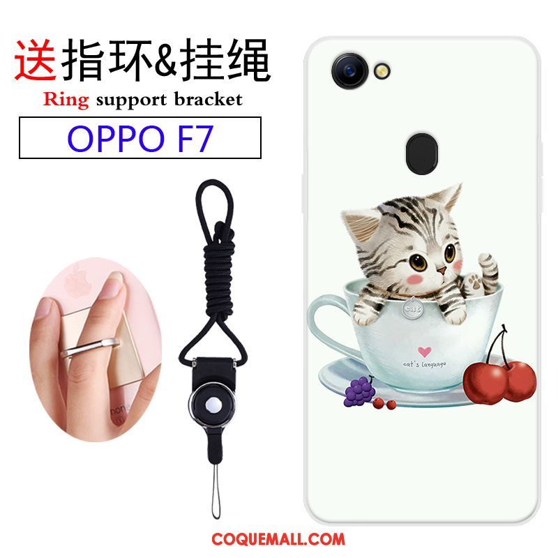 Étui Oppo F7 Dessin Animé Charmant Téléphone Portable, Coque Oppo F7 Ornements Suspendus Incassable