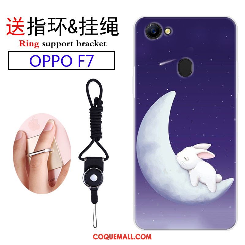 Étui Oppo F7 Dessin Animé Charmant Téléphone Portable, Coque Oppo F7 Ornements Suspendus Incassable