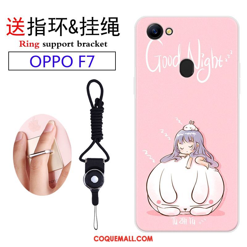 Étui Oppo F7 Dessin Animé Charmant Téléphone Portable, Coque Oppo F7 Ornements Suspendus Incassable