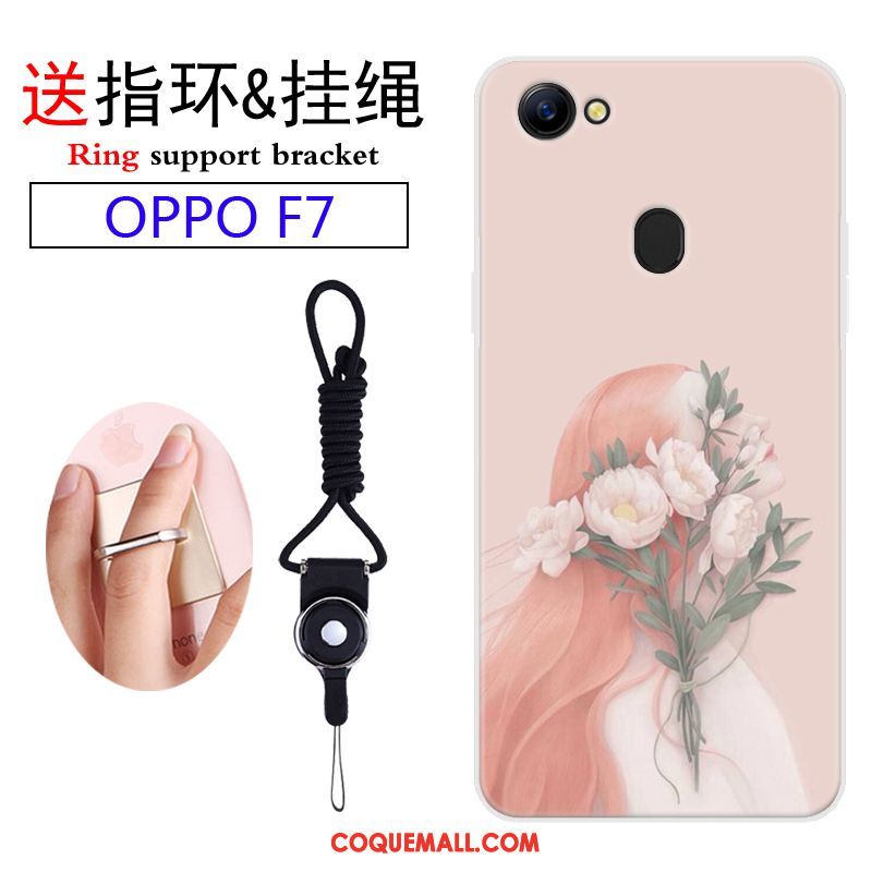 Étui Oppo F7 Dessin Animé Charmant Téléphone Portable, Coque Oppo F7 Ornements Suspendus Incassable