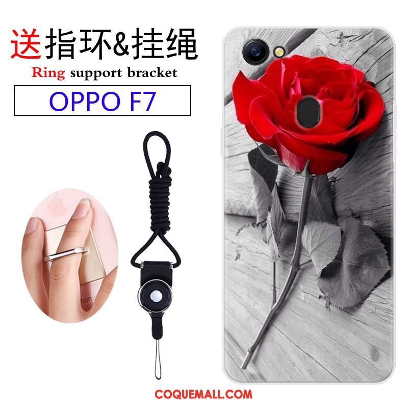 Étui Oppo F7 Dessin Animé Charmant Téléphone Portable, Coque Oppo F7 Ornements Suspendus Incassable