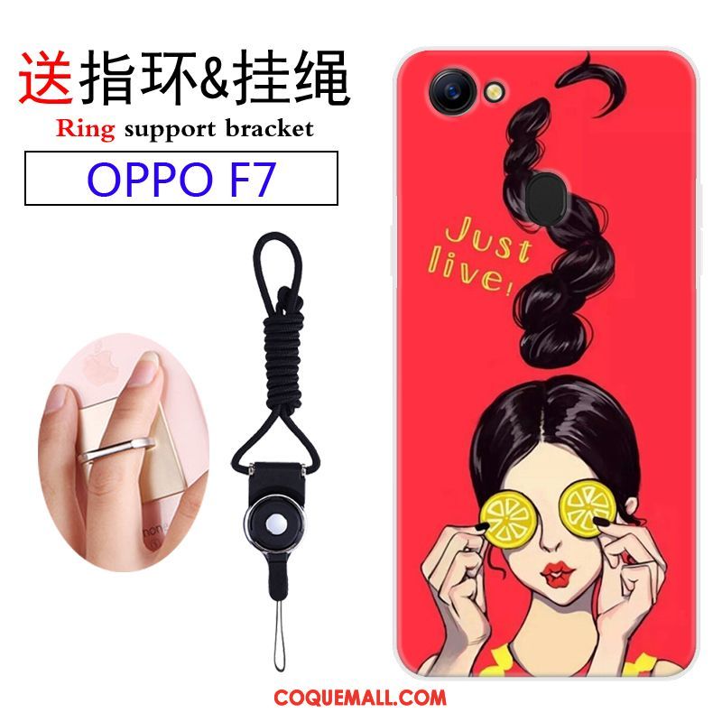 Étui Oppo F7 Dessin Animé Charmant Téléphone Portable, Coque Oppo F7 Ornements Suspendus Incassable