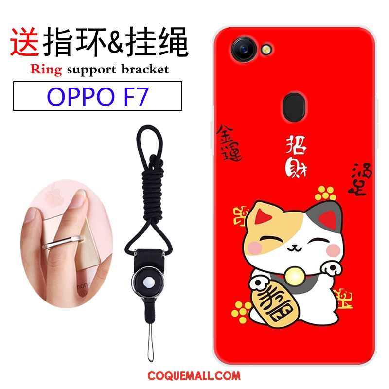 Étui Oppo F7 Dessin Animé Charmant Téléphone Portable, Coque Oppo F7 Ornements Suspendus Incassable