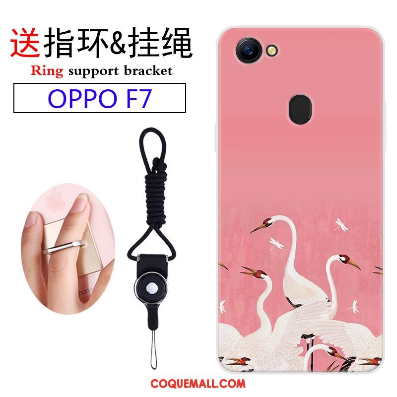 Étui Oppo F7 Dessin Animé Charmant Téléphone Portable, Coque Oppo F7 Ornements Suspendus Incassable