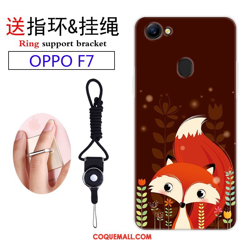 Étui Oppo F7 Dessin Animé Charmant Téléphone Portable, Coque Oppo F7 Ornements Suspendus Incassable