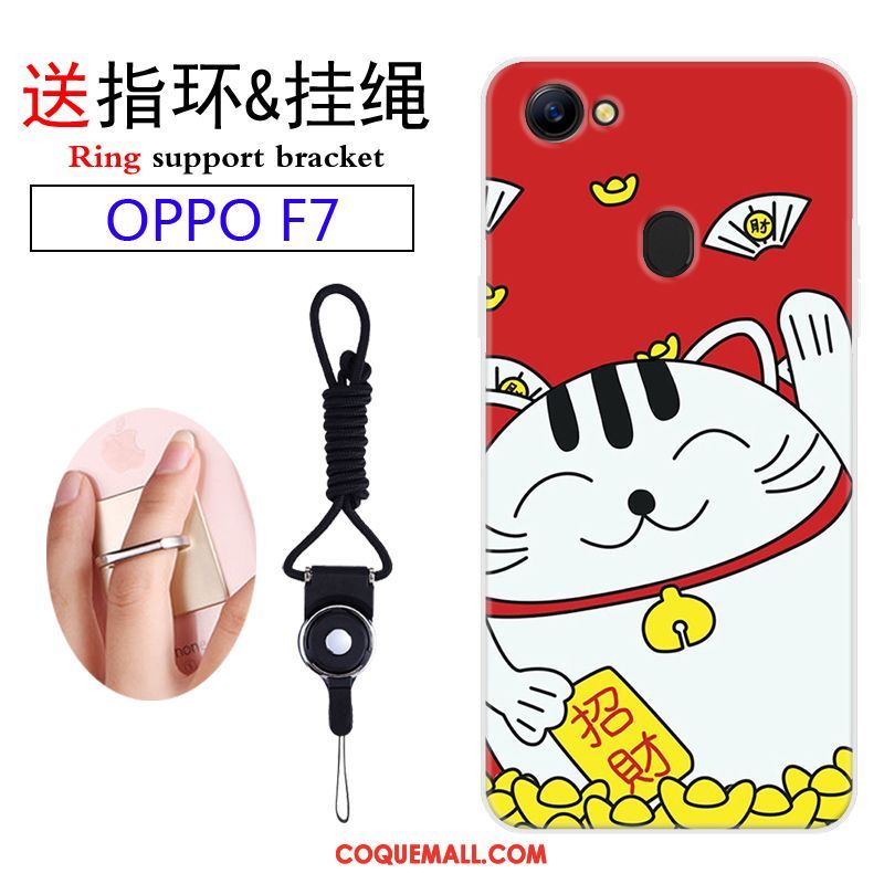 Étui Oppo F7 Dessin Animé Charmant Téléphone Portable, Coque Oppo F7 Ornements Suspendus Incassable