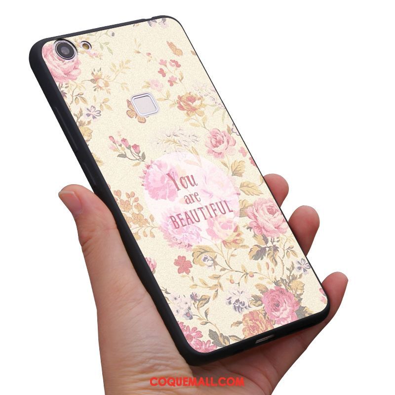 Étui Oppo F7 Frais Art Vintage, Coque Oppo F7 Protection Fluide Doux