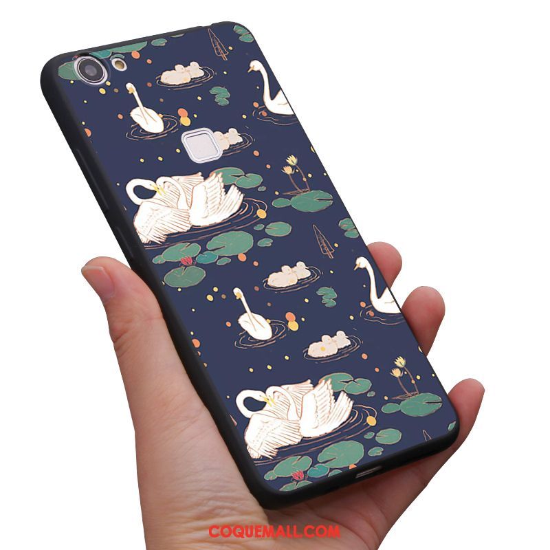 Étui Oppo F7 Frais Art Vintage, Coque Oppo F7 Protection Fluide Doux