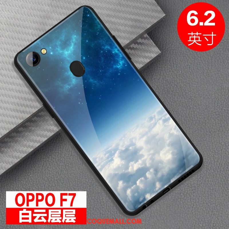 Étui Oppo F7 Miroir Tout Compris Téléphone Portable, Coque Oppo F7 Verre Personnalité