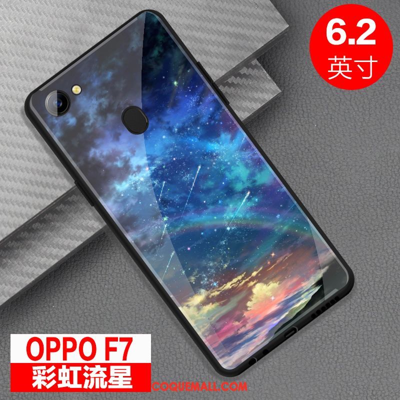 Étui Oppo F7 Miroir Tout Compris Téléphone Portable, Coque Oppo F7 Verre Personnalité