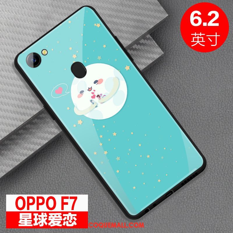 Étui Oppo F7 Miroir Tout Compris Téléphone Portable, Coque Oppo F7 Verre Personnalité