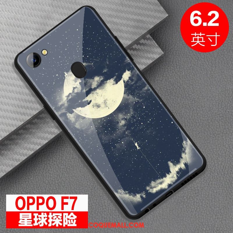 Étui Oppo F7 Miroir Tout Compris Téléphone Portable, Coque Oppo F7 Verre Personnalité