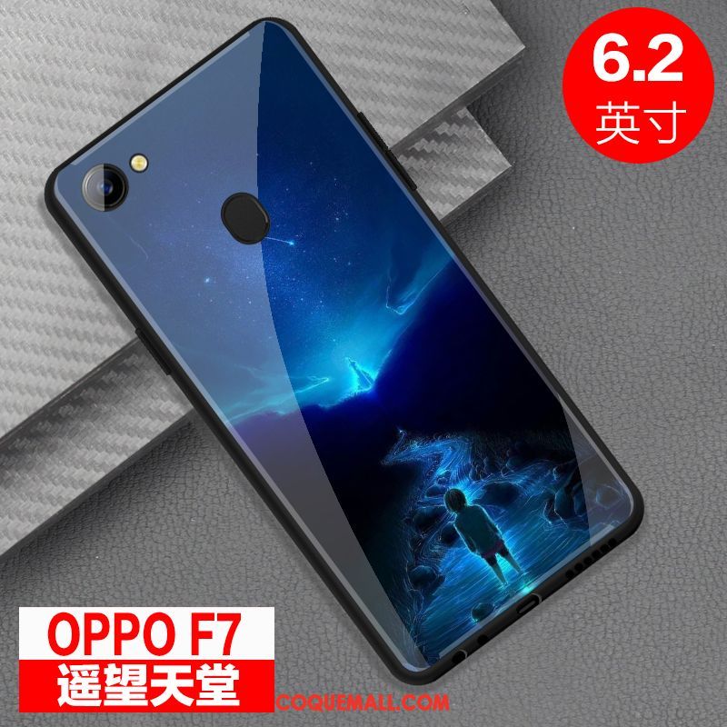 Étui Oppo F7 Miroir Tout Compris Téléphone Portable, Coque Oppo F7 Verre Personnalité