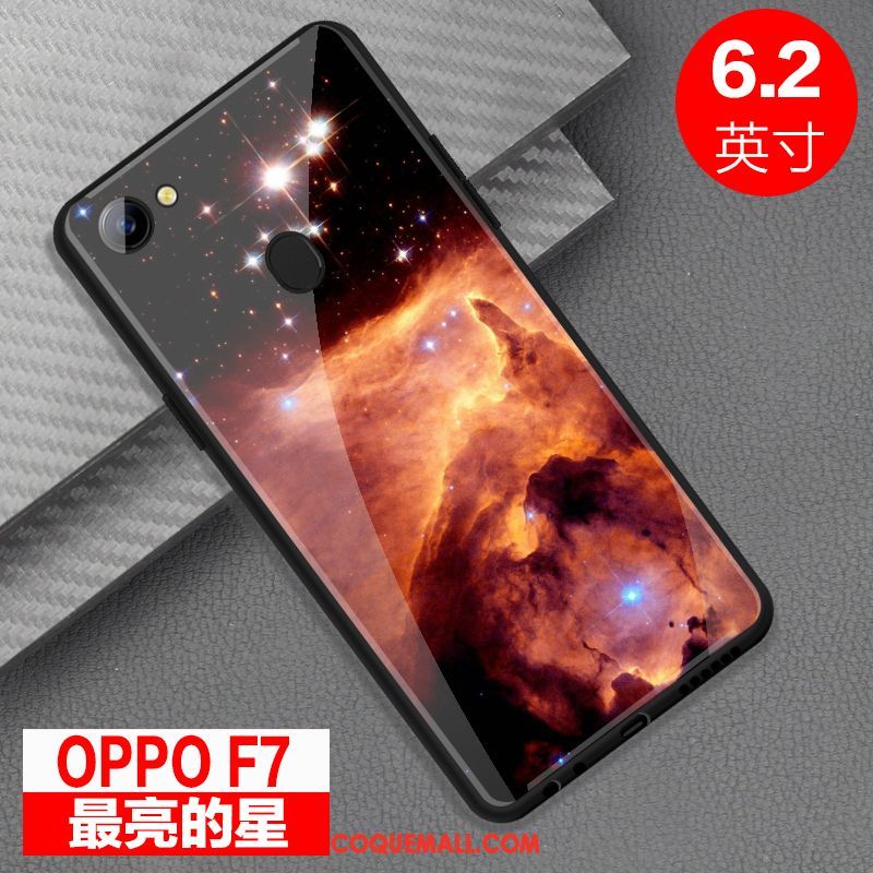 Étui Oppo F7 Miroir Tout Compris Téléphone Portable, Coque Oppo F7 Verre Personnalité