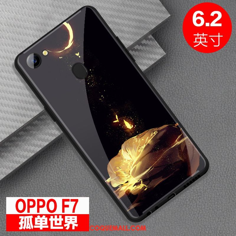 Étui Oppo F7 Miroir Tout Compris Téléphone Portable, Coque Oppo F7 Verre Personnalité