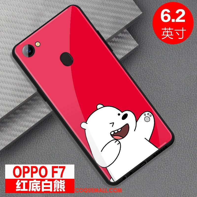 Étui Oppo F7 Miroir Tout Compris Téléphone Portable, Coque Oppo F7 Verre Personnalité