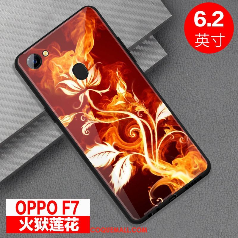 Étui Oppo F7 Miroir Tout Compris Téléphone Portable, Coque Oppo F7 Verre Personnalité