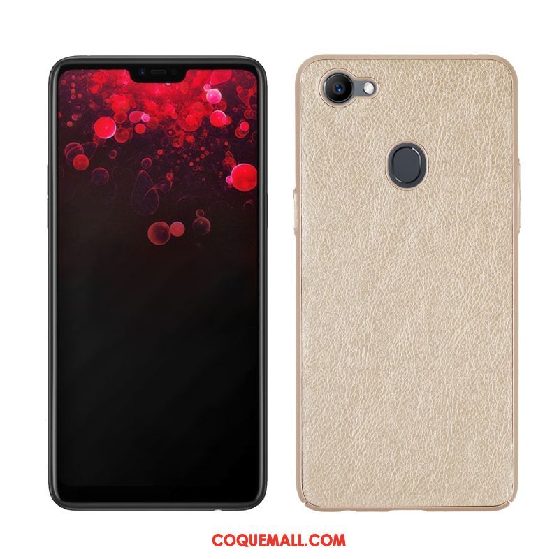 Étui Oppo F7 Modèle Fleurie Cuir Or, Coque Oppo F7 Délavé En Daim Téléphone Portable