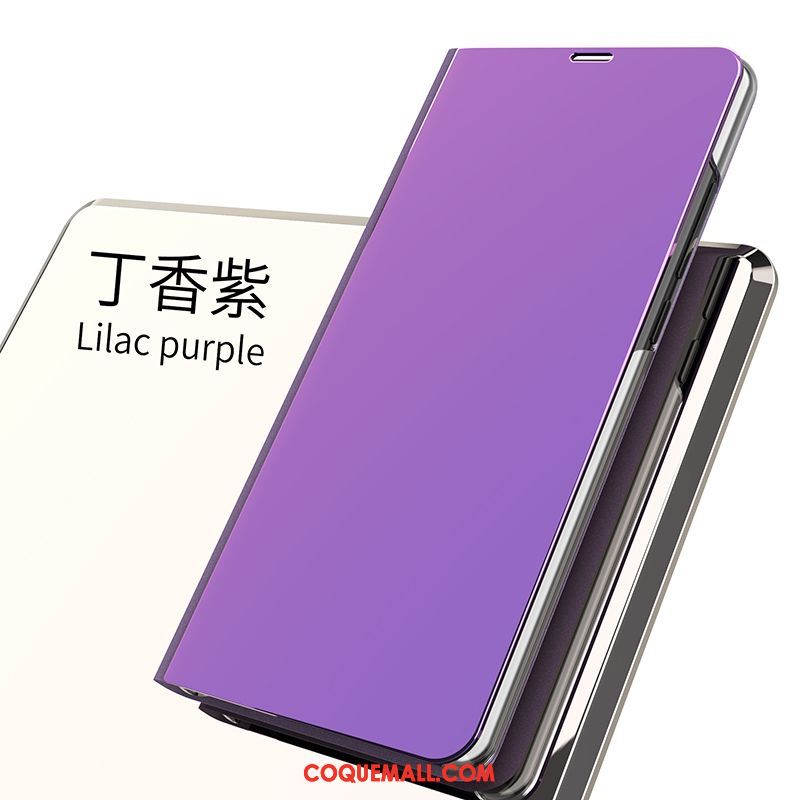 Étui Oppo F7 Support Placage Dormance, Coque Oppo F7 Violet Étui En Cuir