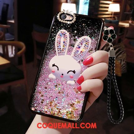 Étui Oppo F7 Youth Lapin Ornements Suspendus Violet, Coque Oppo F7 Youth Quicksand Créatif