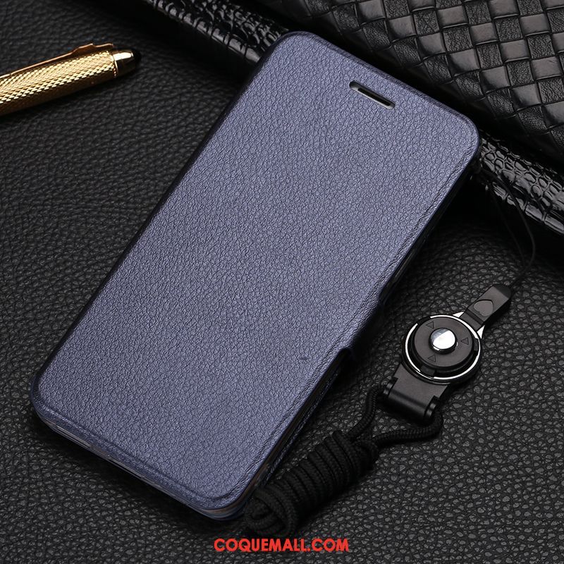 Étui Oppo F7 Étui En Cuir Incassable Fluide Doux, Coque Oppo F7 Protection Rouge