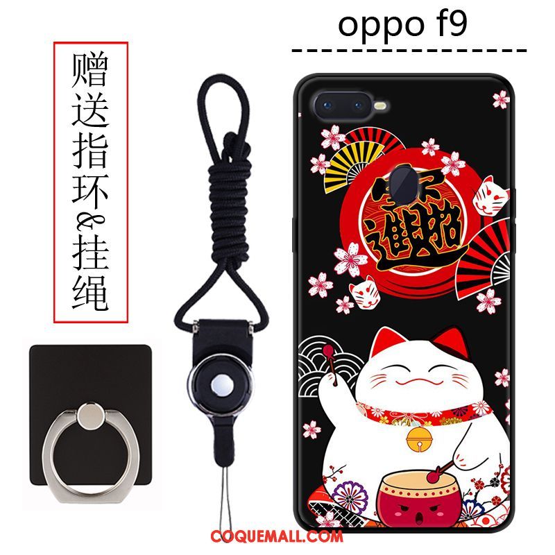 Étui Oppo F9 Dessin Animé Délavé En Daim Incassable, Coque Oppo F9 Téléphone Portable Personnalité