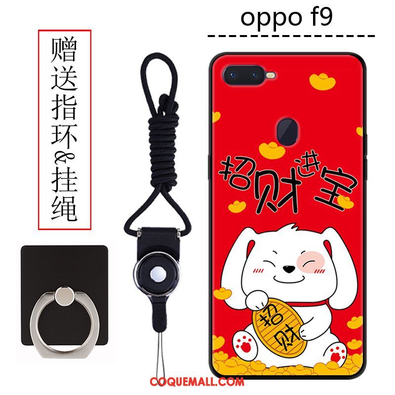 Étui Oppo F9 Dessin Animé Délavé En Daim Incassable, Coque Oppo F9 Téléphone Portable Personnalité