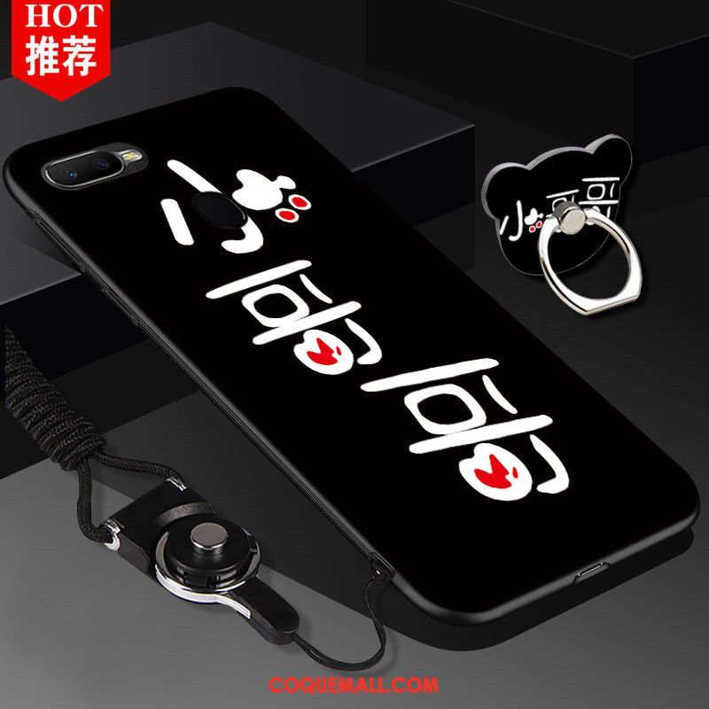 Étui Oppo F9 Dessin Animé Incassable Noir, Coque Oppo F9 Téléphone Portable Personnalité