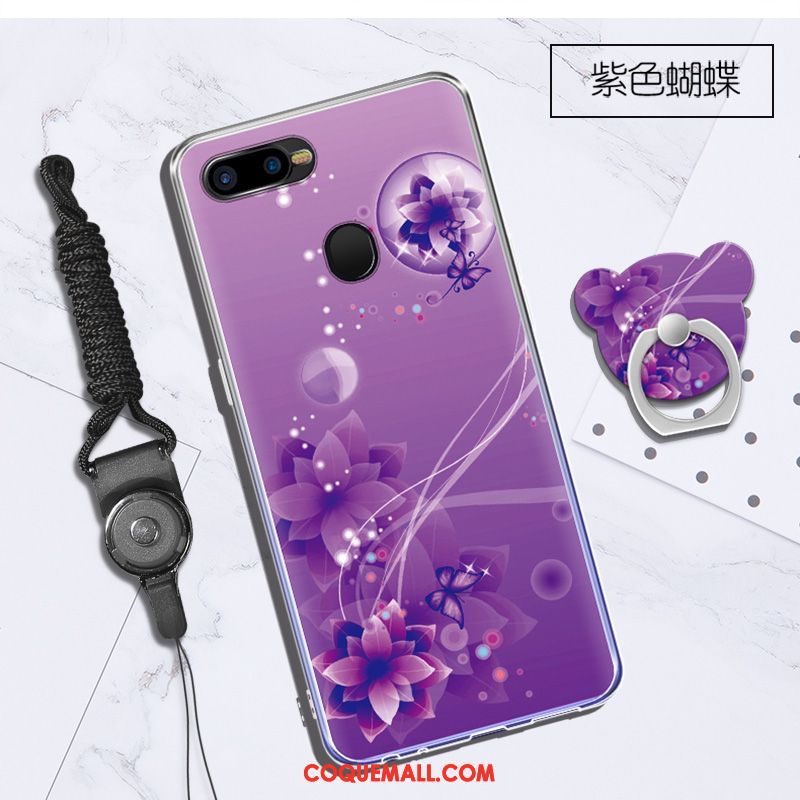 Étui Oppo F9 Incassable Fluide Doux Transparent, Coque Oppo F9 Bleu Protection