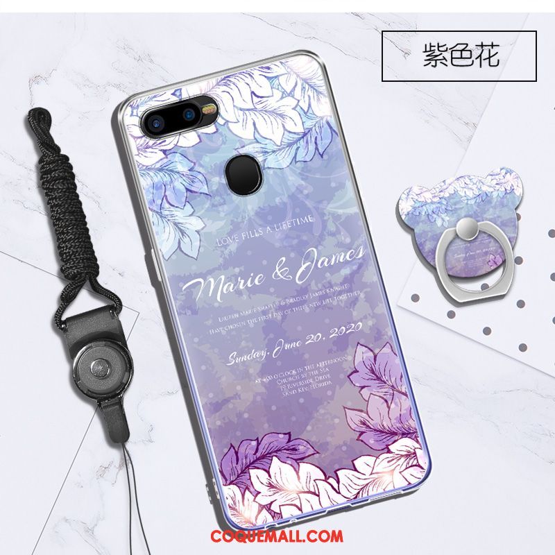 Étui Oppo F9 Incassable Fluide Doux Transparent, Coque Oppo F9 Bleu Protection