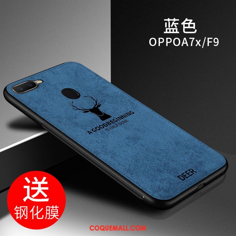 Étui Oppo F9 Incassable Tissu Téléphone Portable, Coque Oppo F9 Marque De Tendance Net Rouge