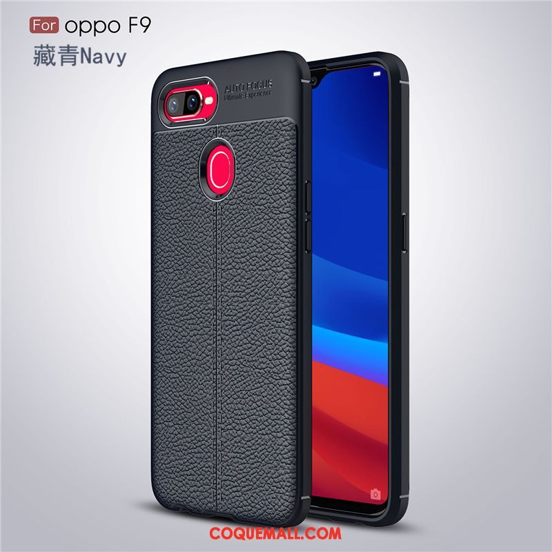 Étui Oppo F9 Incassable Tout Compris Noir, Coque Oppo F9 Simple Créatif