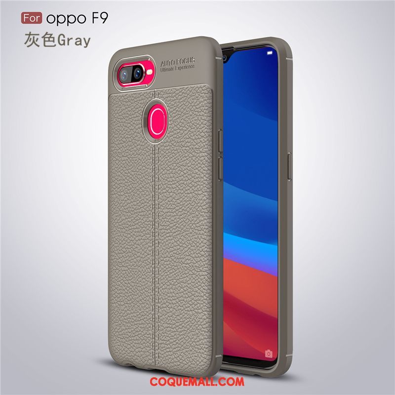 Étui Oppo F9 Incassable Tout Compris Noir, Coque Oppo F9 Simple Créatif