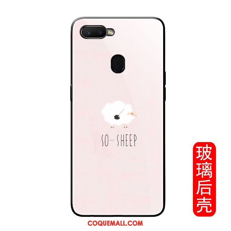 Étui Oppo F9 Incassable Téléphone Portable Verre, Coque Oppo F9 Bleu Animal