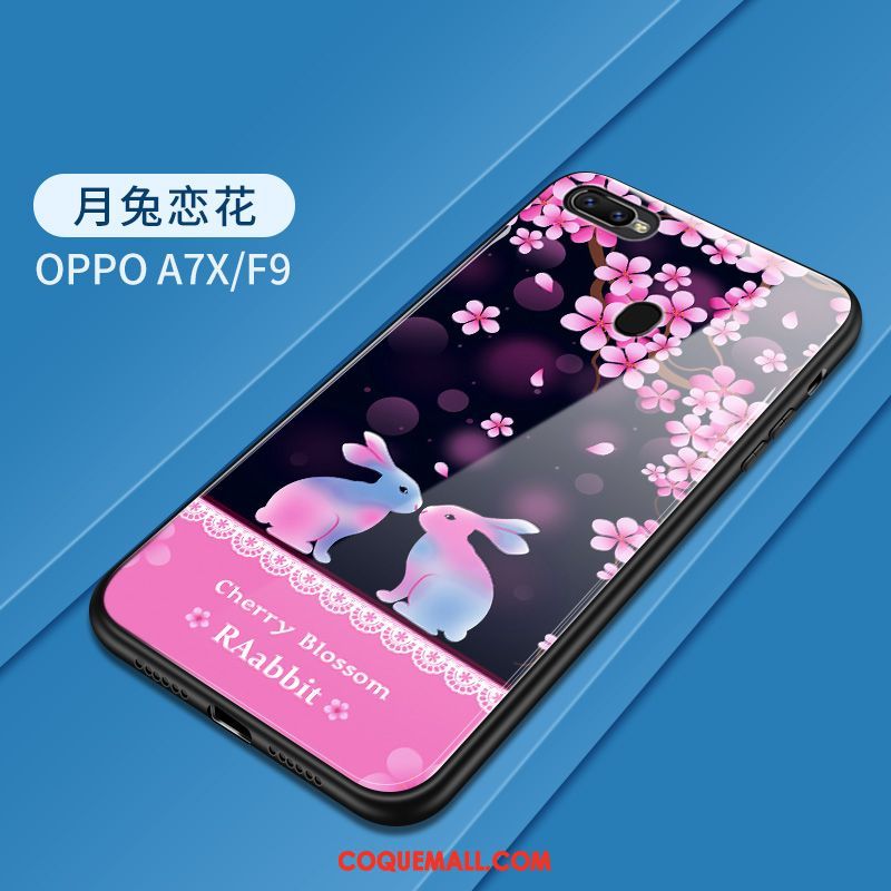 Étui Oppo F9 Peinture Téléphone Portable Tout Compris, Coque Oppo F9 Créatif Verre Trempé