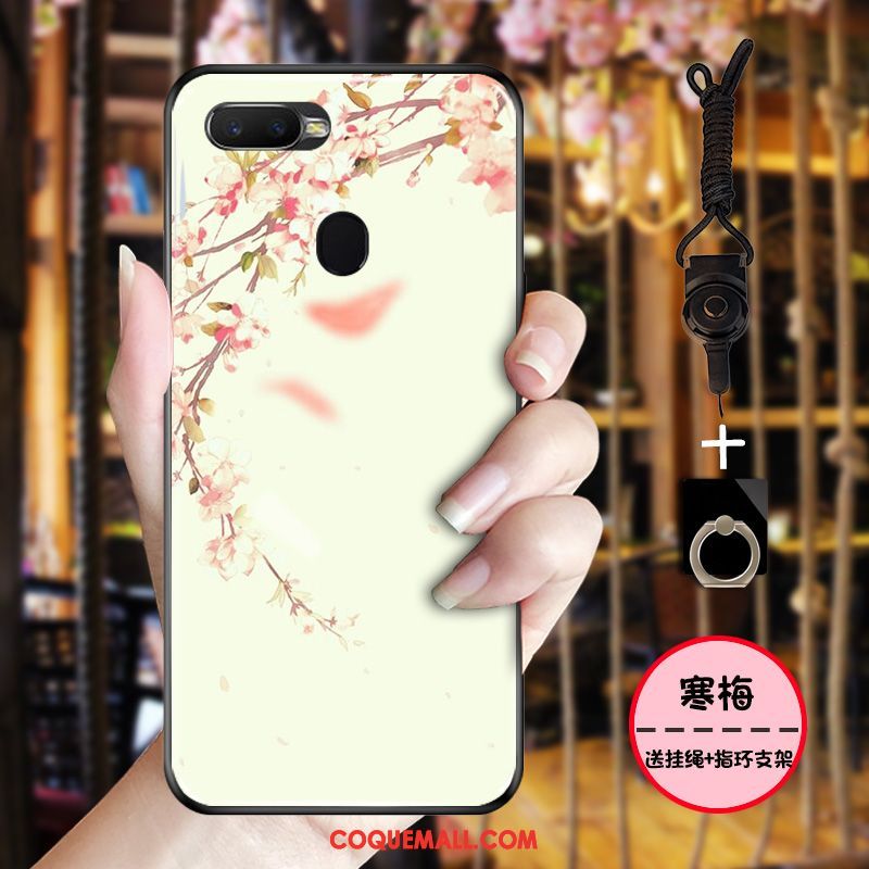 Étui Oppo F9 Protection Tout Compris Style Chinois, Coque Oppo F9 Simple Encre