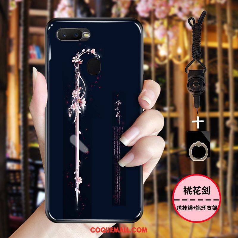 Étui Oppo F9 Protection Tout Compris Style Chinois, Coque Oppo F9 Simple Encre