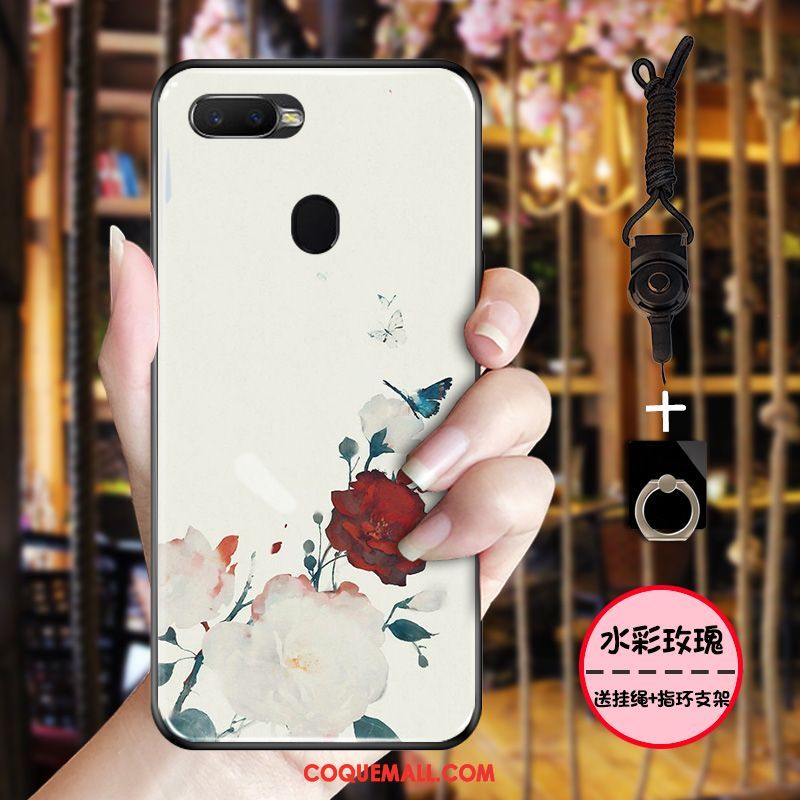 Étui Oppo F9 Protection Tout Compris Style Chinois, Coque Oppo F9 Simple Encre
