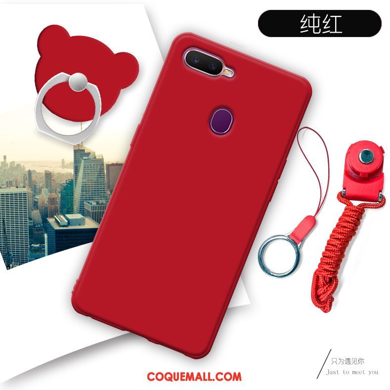 Étui Oppo F9 Rouge Incassable Tendance, Coque Oppo F9 Mode Légères