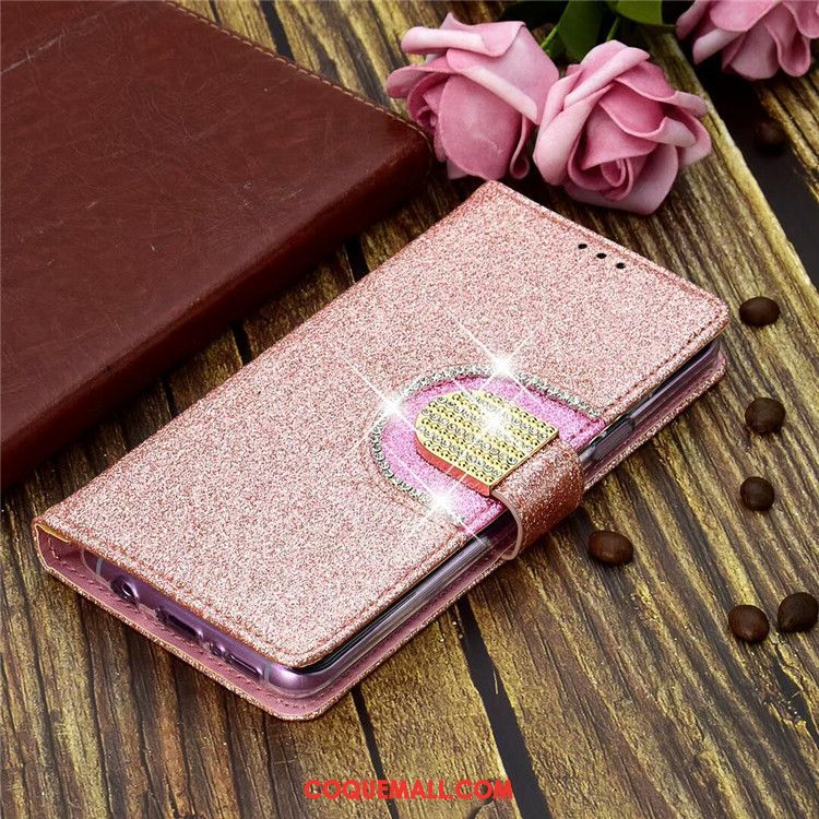 Étui Oppo F9 Starry Clamshell Nouveau Blanc, Coque Oppo F9 Starry Rose Étui En Cuir