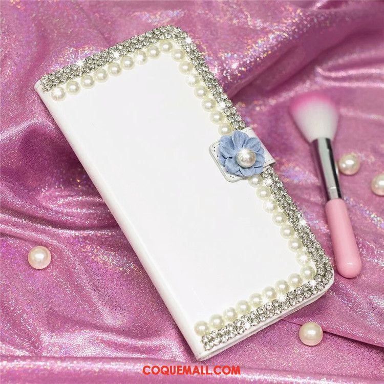 Étui Oppo F9 Starry Clamshell Support Protection, Coque Oppo F9 Starry Téléphone Portable Strass