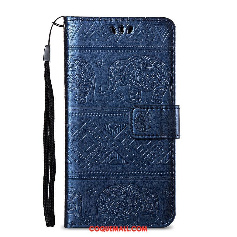 Étui Oppo F9 Starry Clamshell Étui En Cuir Bleu, Coque Oppo F9 Starry Jeunesse Incassable