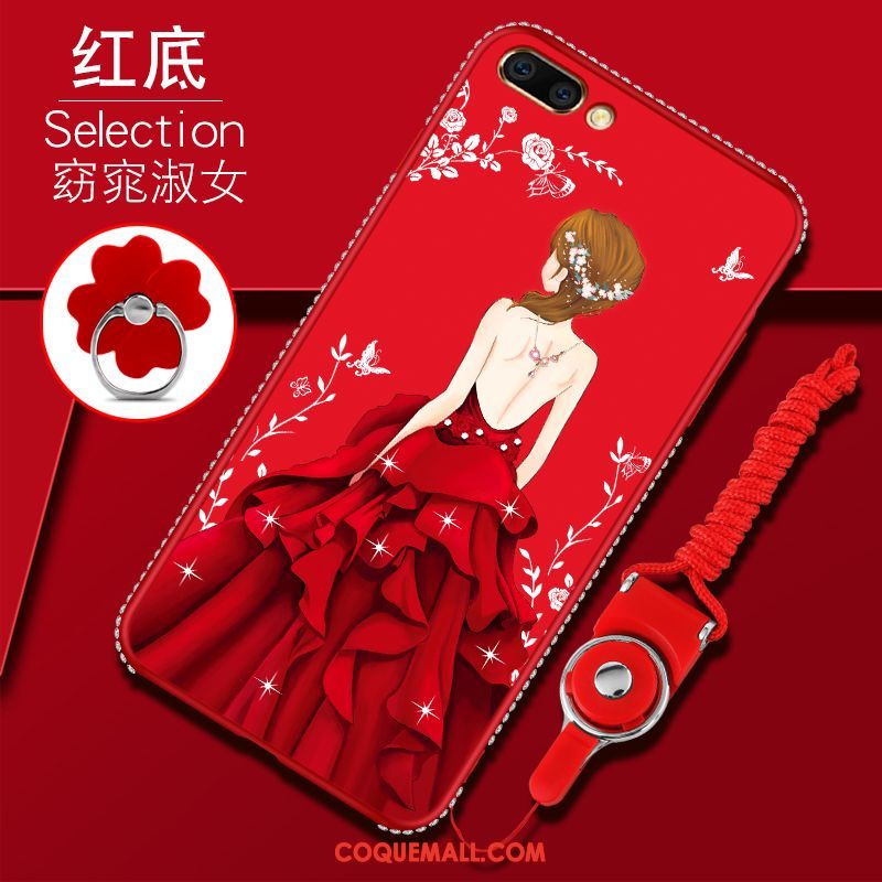 Étui Oppo F9 Starry Créatif Protection Téléphone Portable, Coque Oppo F9 Starry Tendance Rouge