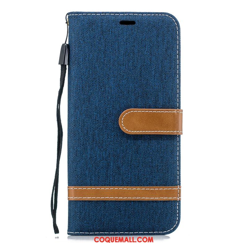 Étui Oppo F9 Starry En Denim Clair Business, Coque Oppo F9 Starry Téléphone Portable Bleu