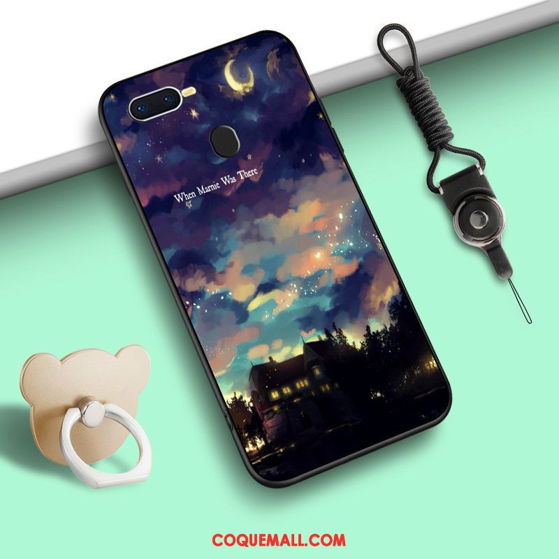 Étui Oppo F9 Starry Fluide Doux Blanc Créatif, Coque Oppo F9 Starry Protection Téléphone Portable