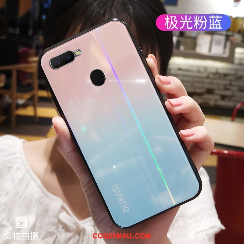 Étui Oppo F9 Starry Fluide Doux Incassable Protection, Coque Oppo F9 Starry Dégradé Net Rouge