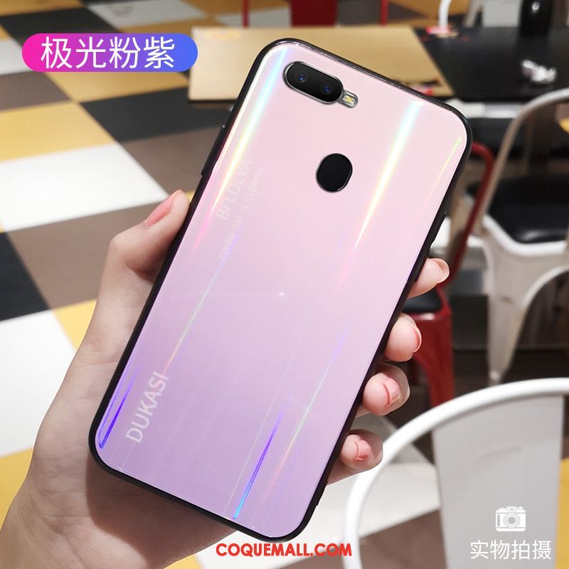 Étui Oppo F9 Starry Fluide Doux Incassable Protection, Coque Oppo F9 Starry Dégradé Net Rouge