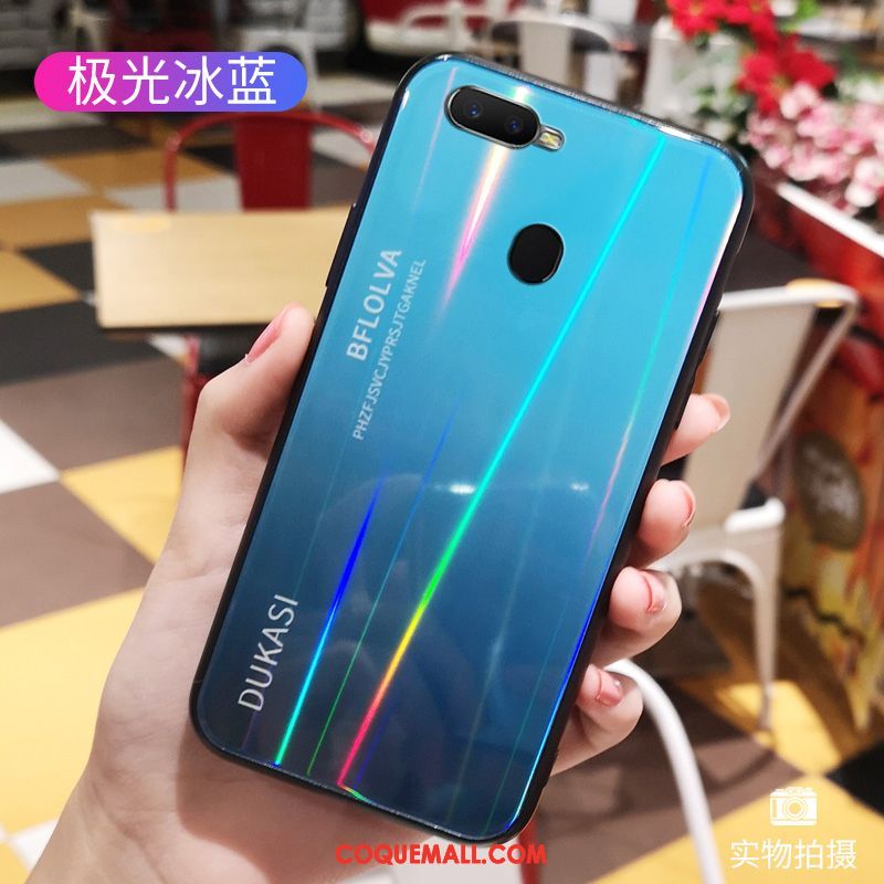 Étui Oppo F9 Starry Fluide Doux Incassable Protection, Coque Oppo F9 Starry Dégradé Net Rouge